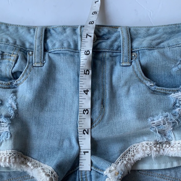 American Eagle AEO pom pom fringe distressed 2 - Picture 8 of 9